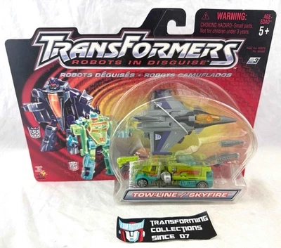 Transformers 2001 Robots In Disguise RID Tow-Line and Skyfire MOSC - Image 1 of 2