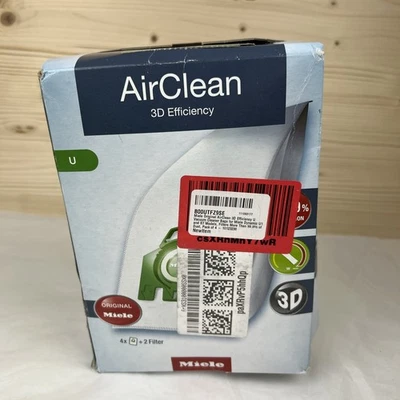 Genuine OEM Miele AirClean U 4x Canister Bags + 2 Filters Damaged Box - Image 1 of 4