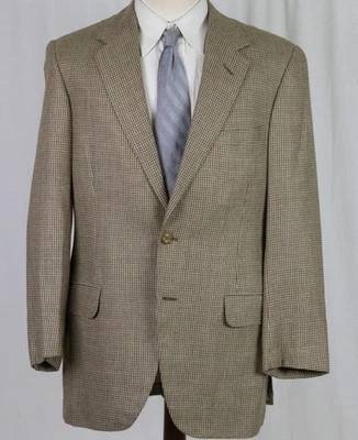 NUEVO Abrigo Chaqueta Oxxford Clothes Lana Seda Lino Ventilación Lateral Pata de Gallo Delgado 40 R Foto 1 de 4