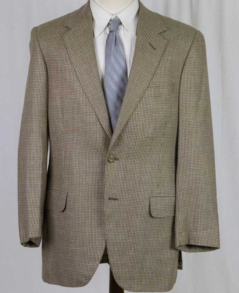 NOVO Casaco Oxxford Roupas Lã Seda Linho Ventilação Lateral Houndstooth Fino 40 R - Imagem 1 de 4