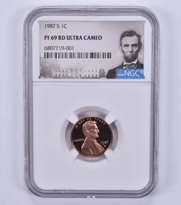 PR69RD UCAM Proof 1987-S Lincoln Memorial Cent NGC Special Label *4689 - Picture 1 of 5