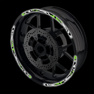 PEGATINA DE LLANTA REFLECTANTE SH25 verde 17 pulgadas para Honda CBR1000RR 18 19 20 21 22 Foto 1 de 4