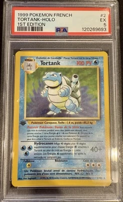 1999 Pokémon Base Set 1st edition #2 Blastoise (French)-Holo PSA 5 - Image 1 of 2