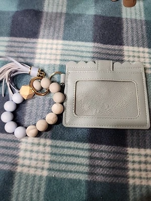 Pulseira de miçangas azuis com carteira pequena carteira noite fora presentes fofos divertidos - Imagem 1 de 2