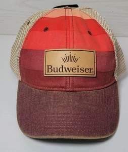 Budweiser Mens Hat Adjustable Mesh Distressed Look New With Tags - Picture 1 of 4