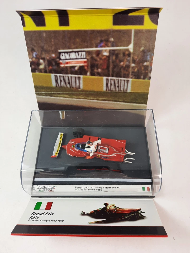 Brumm Ferrari 312 T5 #2 Gilles Villeneuve Imola 1980 crash 1/43 AS62 - Immagine 1 di 4