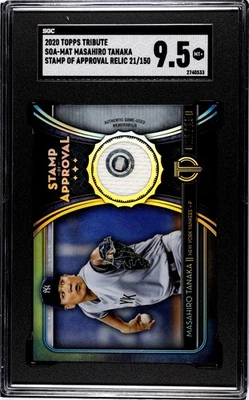 Parche usado en el juego Masahiro Tanaka Masahiro 2020 Topps Tribute Yankees/150 Foto 1 de 2