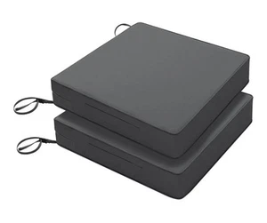 Outdoor Chair Cushions Set of 2 for Patio Furniture 24x24x4 Inch Waterproof  - Picture 1 of 4