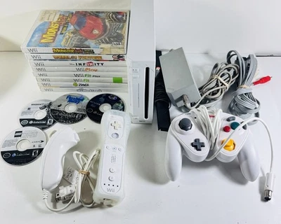 Nintendo Wii RVL-001 USA Console GameCube Game Bundle Lot Tested - Image 1 of 4