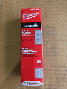 Milwaukee 49-66-5121 Shockwave Lineman's 12Pt 9/16 Zoll X 3/4 Zoll 2-in-1 Steckdose - Bild 1 von 4