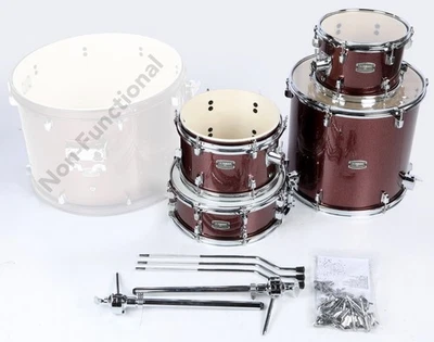 Yamaha RDP0F5 Rydeen paquete de 5 piezas con carcasa - brillo borgoña - bajo roto Foto 1 de 4