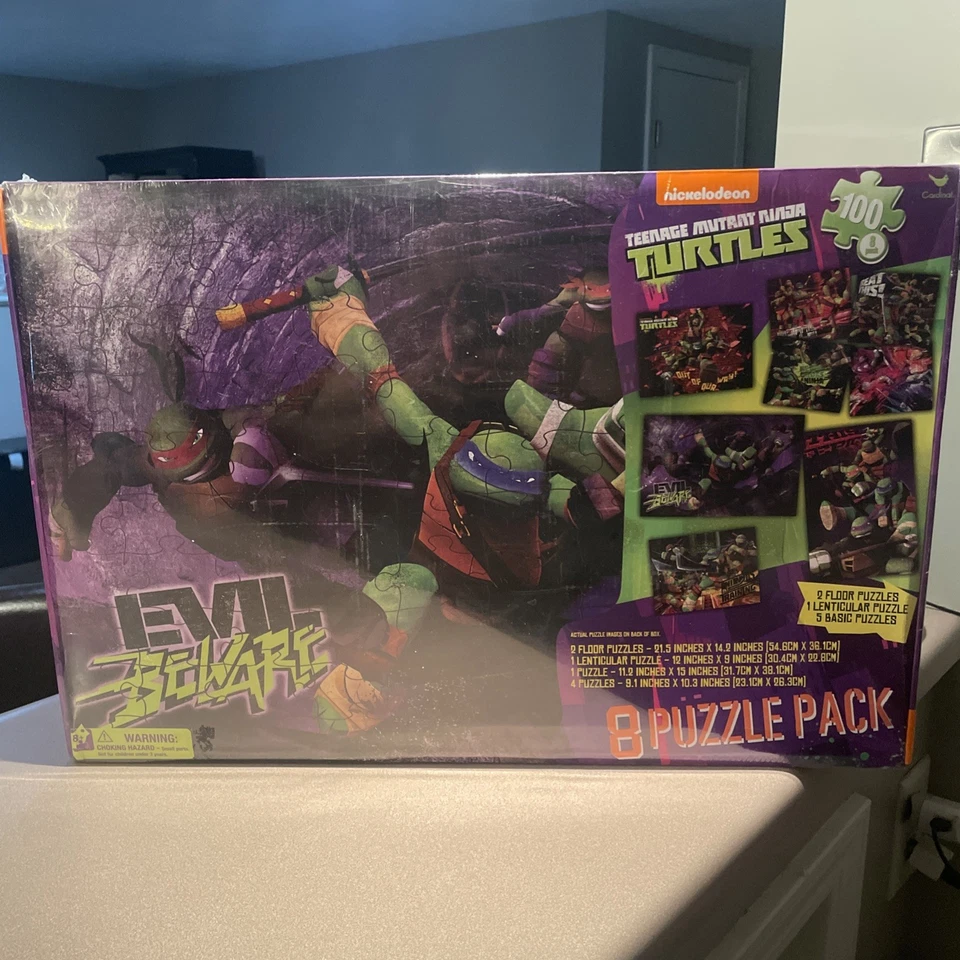 Teenage Mutant Ninja Turtles Puzzle 8 Pack 100 Pieces Nickelodeon Jumbo #62570