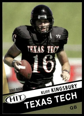 2003 SAGE HIT #16 Kliff Kingsbury Texas Tech Red Raiders NM+ - Image 1 of 2