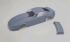 ABS-LIKE RESIN 3D PRINTED 1/25 2000 MUSTANG NEW EDGE PRO MOD BODY W/ WING - Picture 1 of 8