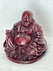 Große rote lachende Resin Buddah Statue voller guter Juju! - Bild 1 von 13