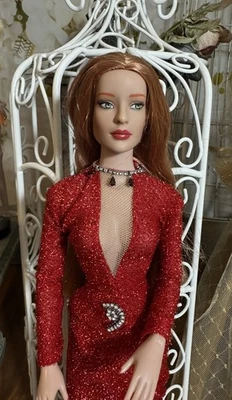 DOLL CLOTHES, RED DRESS FROM OTHER DOLL, FITS 16 INCH TONNER TYLER, OUTFIT ONLY - Image 1 of 4