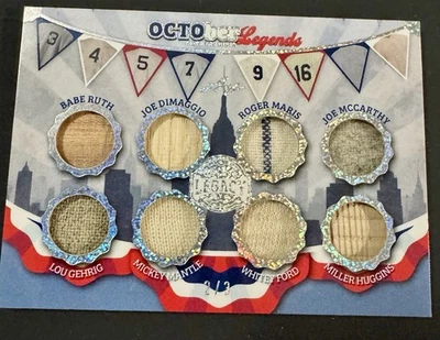 2025 Leaf Bronx Legacy RUTH/GEHRIG/MANTLE/DIMAGGIO 8 ВСЕГО Игра Б/у 2/3 - Изображение 1 из 2