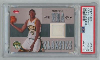 Camiseta Kevin Durant 2007-08 Fleer NBA Classics RC PSA 8 #TT-KD Seattle Foto 1 de 3