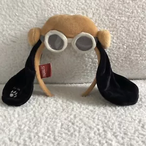 Cappello orecchie fascia peluche barone rosso Peanuts Snoopy asso volante stampa zampa logo - Foto 1 di 12