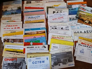Large Lots of 100 Vintage Amateur HAM Radio Foreign Nation/Country QSL Cards - Picture 1 of 15