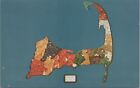 Cape Cod Glass Mosaic Map Museum Massachusetts Vintage Postcard - Unposted