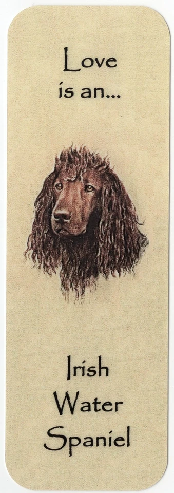 K9-KARDS IRISH WATER SPANIEL BEAUTIFUL DOG BOOKMARK SAME IMAGE BOTH SIDES GREAT GIFT