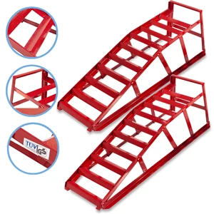 NEW 2 TON PORTABLE CAR VAN 4X4 MECHANIC WORKSHOP GARAGE WIDE RAMP RAMPS PAIR - Picture 1 of 12