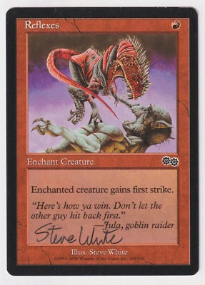 Signed Reflexes MP Urza's Saga Artist Steve White 1998 WOTC MTG Magic Vintage! - Image 1 of 2