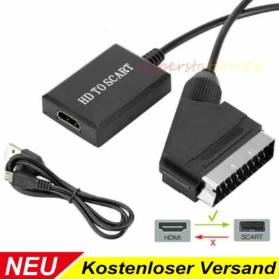 HDMI zu SCART KabelHDMI zu SCART Adapter Video Adapter HDMI zu SCART Konverter - Bild 1 von 4