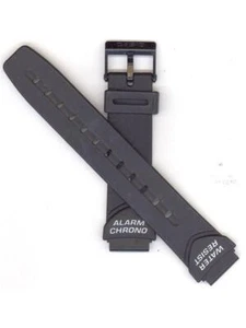 Casio Unisex 16mm Black Resin Watch band 70627657 - Picture 1 of 3