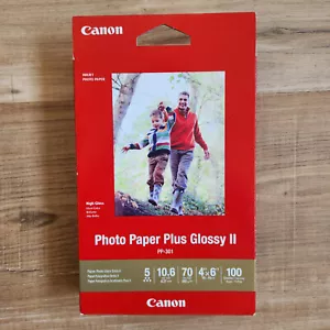 Canon Plus Glossy II PP-301 Inkjet Print Photo Paper - 100 Sheets - BRAND NEW - Zdjęcie 1 z 4