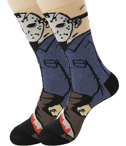 Friday The 13th Jason Voorhees Máscara Calcetines Unisex Talla Única Mezcla de Algodón - Imagen 1 de 5