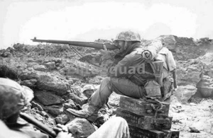 Foto de la Segunda Guerra Mundial Marine de los Estados Unidos Garand M1 asiento de rifle munición japonesa 0756 - Imagen 1 de 1