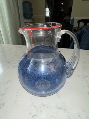 Collectible Kosta Boda Bertil Vallien Signed Art Glass Pitcher "Meridian (89038) - image 1 of 4