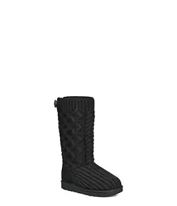 Girl's Slippers UGG Kids Classic Cardi Cabled Knit (Toddler/Little Kid) - Picture 1 of 12