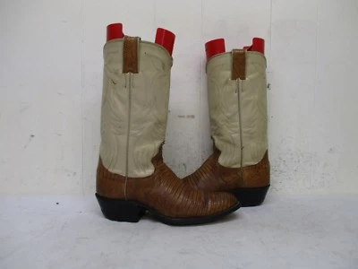 Botas de Vaquero Justin Lizard de Cuero para Mujer Talla 5 Estilo A H1392 EE. UU. Foto 1 de 4
