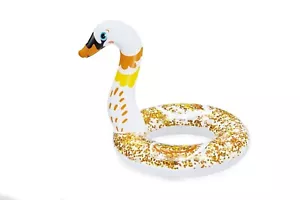 SALVAGENTE CIGNO GLITTER 61 x 58,5 ETA 3-6 BAMBINI MARE PISCINA ANIMALI - Bild 1 von 2
