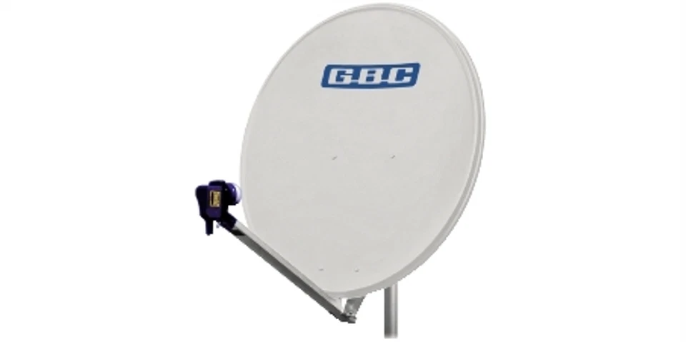 KIT PARABOLA ANTENNA SATELLITARE 80cm IN ACCIAIO CON LNB 0,3db GBC