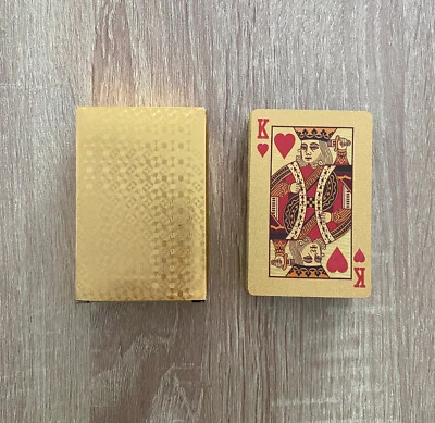 Jeu de cartes Poker Gold Waterproof 54 cartes - Jeu de cartes doré - Photo 1/4