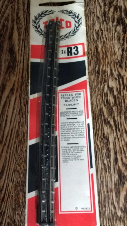 TRICO WIPER BLADE REFILLS 12" JAGUAR E S TYPE IMP DB4 BENTLEY FORD MG TRIUMPH  - Image 1 of 1
