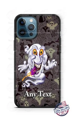 Goofy Cute Ghost Customized Phone Case fits iPhone Samsung Google Pixel Gift - Image 1 of 4