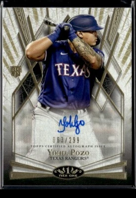 2022 TOPPS TIER ONE BREAK OUT AUTOGRAPH #BOA-YP YOHEL POZO RC (063/299) - Image 1 of 2