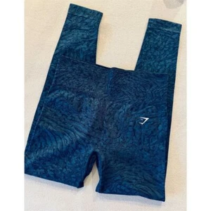 Gymshark Women's Animal Seamless Leggings Blue Size M High-Waisted - Picture 1 of 5