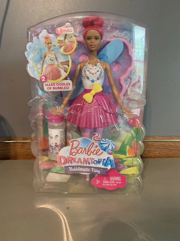 Nueva Barbie Dreamtopia Bubbletastic Fairy Mattel 2016 rosa burbuja rara nueva en caja Foto 1 de 4
