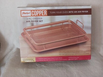 Parini Cobre 2 Piezas Horno Freidora Aire Set Cerámica SIN Adhesivo NUEVO Foto 1 de 2