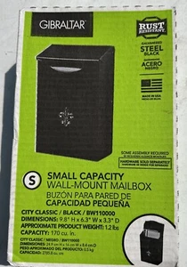 Gibraltar BW110000 City Classic Vertical Mailbox Black 3.25"L x 6.25"W x 9.75 FS - Picture 1 of 6