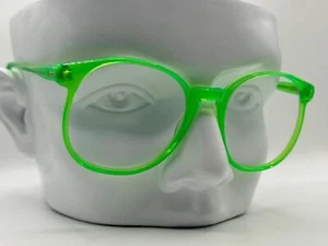 NEW Vintage Eyeglasses | Non RX | Preppy 90s Style Clear Lens | Neon Green #648 - Picture 1 of 8