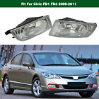 1Pair Driving Lamps Front Bumper Fog Lights For Honda Civic FD1 FD2 2006-2011