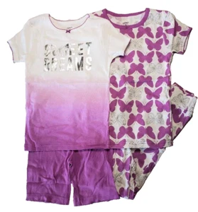 CARTER'S Girls' 5 Sweet Dreams Butterfly 4-Pc Pajama Set NWT - Picture 1 of 2