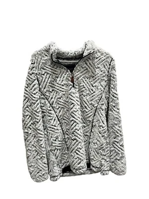 NWT Women's Simply Southern Asheville Gray Grey Quarter Zip Pullover Top Size L - Image 1 of 4